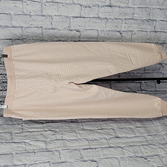 MICHAEL KORS Pink and White Signature Logo Sweatpants Large - Picture 6 of 7